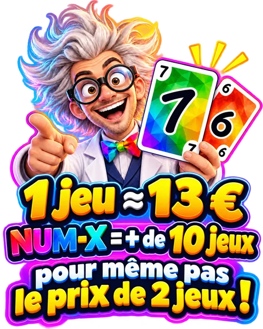 1 jeu ≈ 13 €, Num-X = plus de 10 jeux pour même pas le prix de 2 jeux